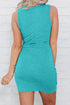 'Saffron' Cutout Round Neck Sleeveless Mini Dress - Celes Fashion